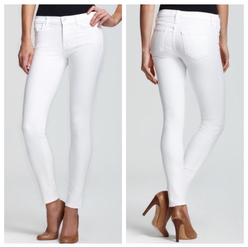J Brand Womens White Skinny Jeans